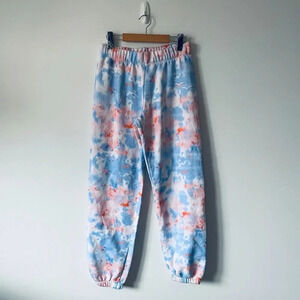 Lazypants  Niki Original Fleece Jogger Sweatpants Size Small NWT Blue Creamsicle